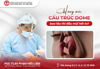 Nâng mũi cấu trúc Dome bao lâu thì đầu mũi hết to?